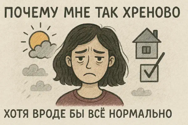 Причины эмоционального дискомфорта и внутренней неудовлетворенности, которые возникают даже тогда, когда внешне в жизни всё благополучно